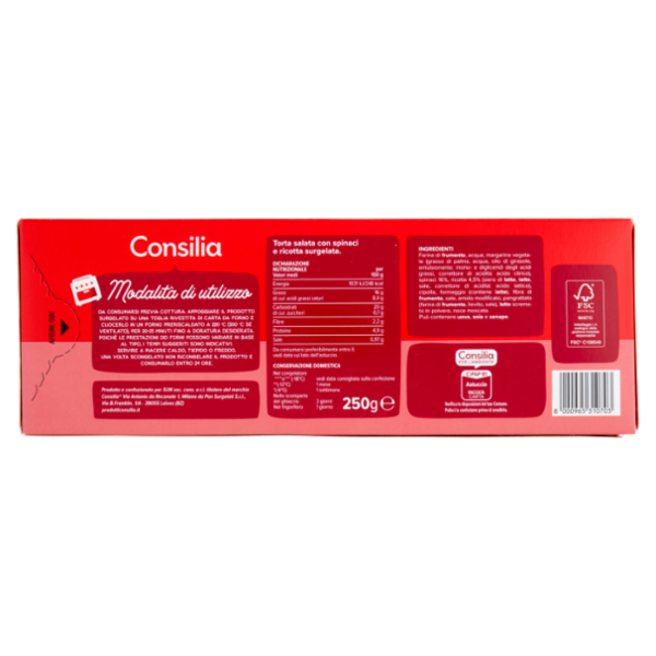 Consilia Rotolo Sfizioso Ricotta e Spinaci Surgelato 250 g