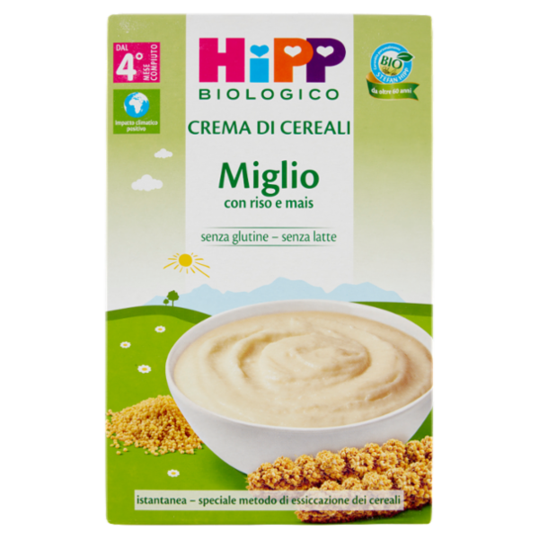 HiPP Biologico Crema di Cereali Miglio con riso e mais 200 g