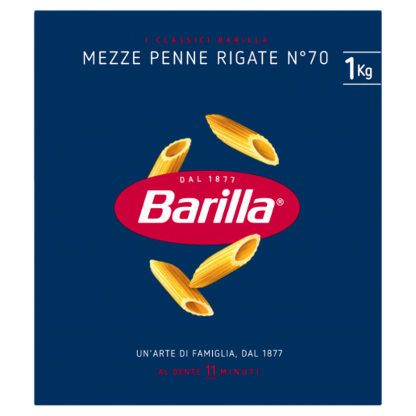 Barilla Pasta Mezze Penne Rigate n.70 1Kg