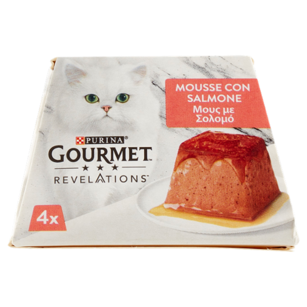 PURINA GOURMET Revelations Mousse con Salmone e una cascata di salsa 4 x 57 g