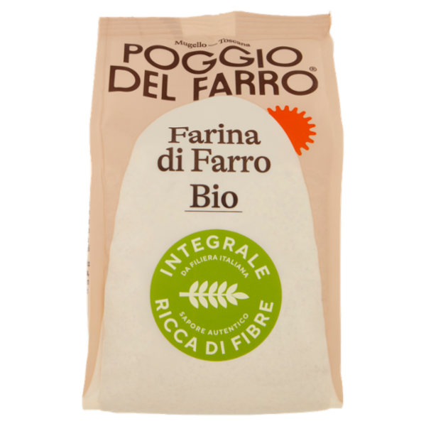 Poggio del Farro Farina di Farro Bio Integrale Ricca di Fibre 500 g