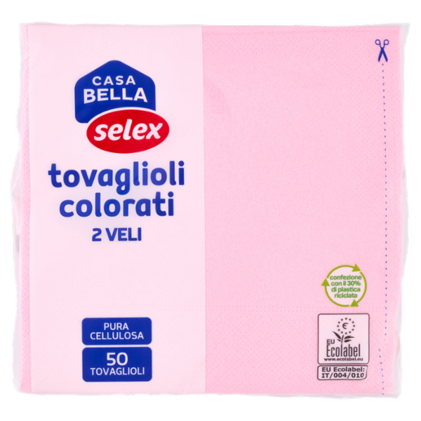 Selex Casa Bella Tovaglioli 2 Veli 33x33 cm Rosa 50 pezzi