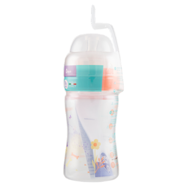 neo Baby Biberon Plastica Collo Largo 150 ml 0m+ Dino Arancio