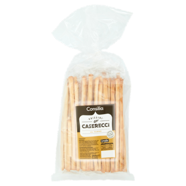 Consilia Grissini Caserecci al Farro in Confezioni Salvafreschezza 5 x 50 g