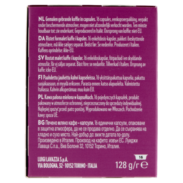 Lavazza A Modo Mio Lungo Dolce 16 Capsule 128 g