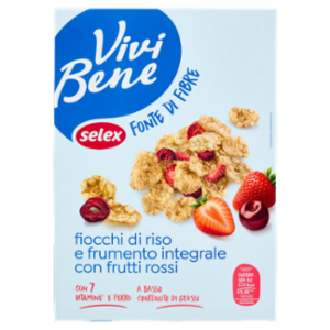 Selex Vivi Bene Fiocchi Di Riso e Frumento Integrale Con Frutti Rossi 300 g