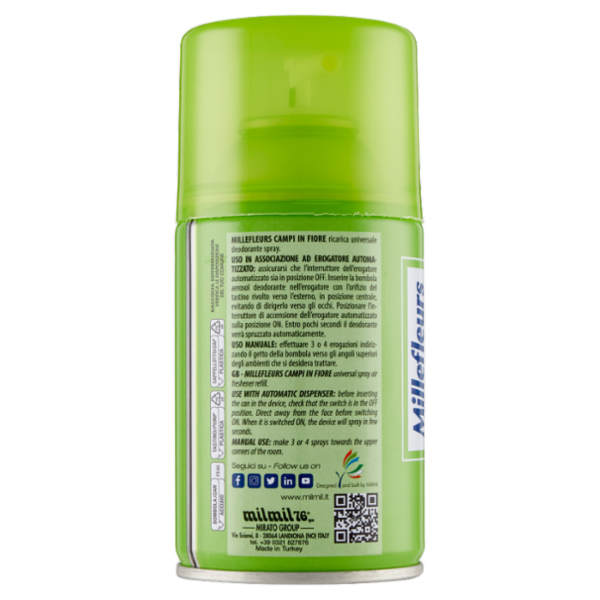 Strabilia Millefleurs Deodorante Ambiente Campi di Fiori Ricarica 250 ml