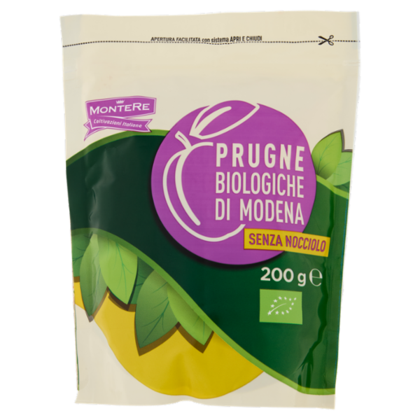 MonteRé Prugne Biologiche di Modena Senza Nocciolo 200 g