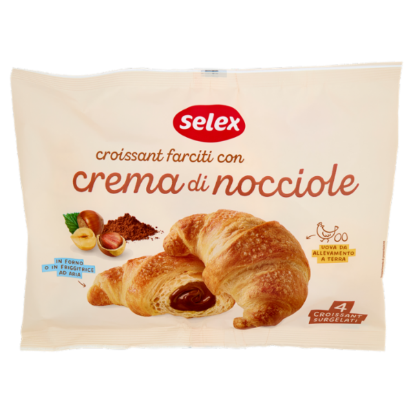 Selex Croissant Farciti con Crema di Nocciole Surgelati 4x85 g