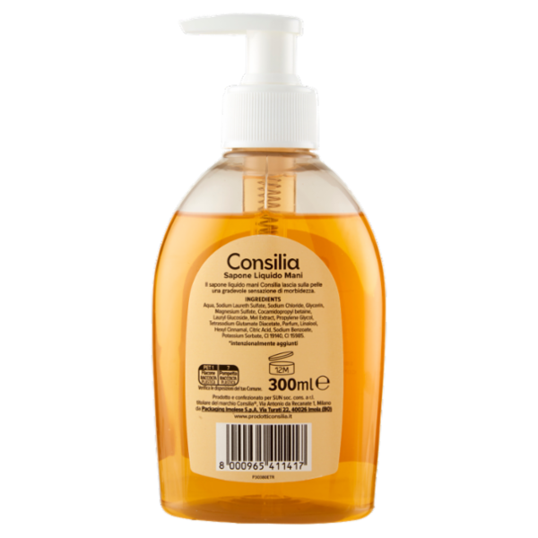 Consilia Sapone Liquido Mani Addolcente con Miele 300 ml