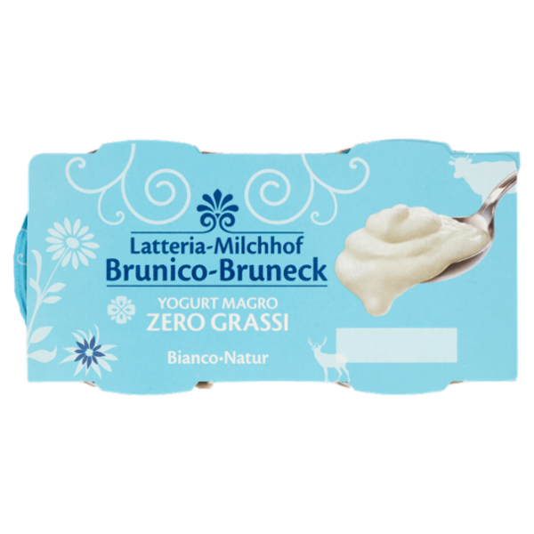Latteria Brunico Yogurt Magro Zero Grassi Bianco 2 x 125 g
