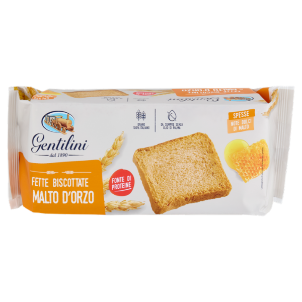 Gentilini Fette Biscottate al Malto d'Orzo 185 g