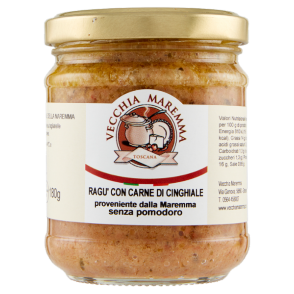 Vecchia Maremma Ragù con Carne di Cinghiale senza pomodoro 180 g