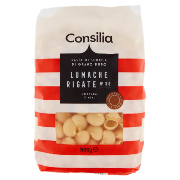 Consilia Pasta di Semola Trafilata al Bronzo Lumache Rigate 500 g