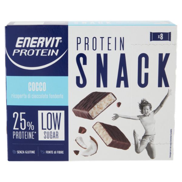 Enervit Protein Low Sugar Protein Snack Cocco 8 x 27 g