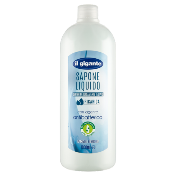 IL GIGANTE Sapone Liquido con agente antibatterico Ricarica 1000 ml