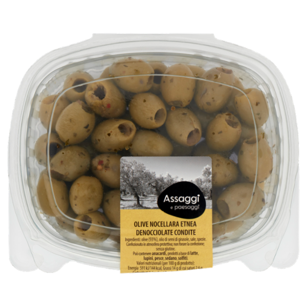 Assaggi e paesaggi Olive Nocellara Etnea Denocciolate Condite 200 g