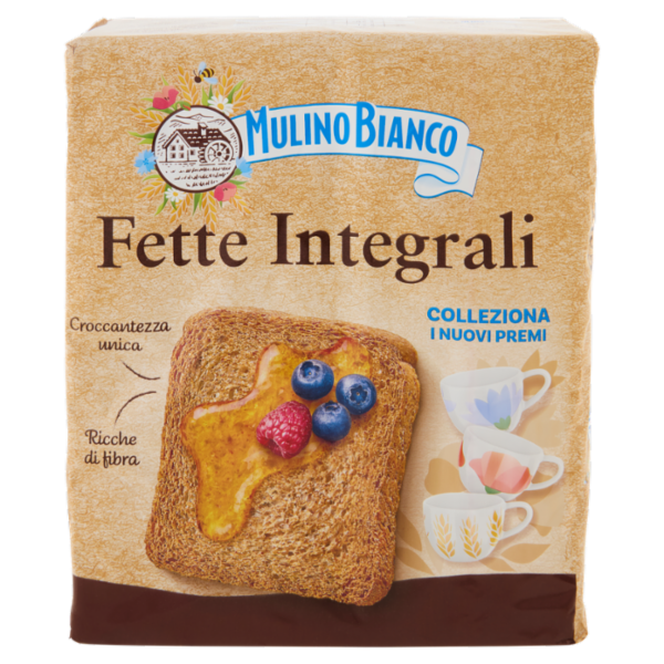 Mulino Bianco Fette Biscottate Integrali Ricche di Fibre 315g
