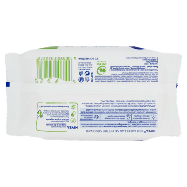 Nivea 3in1 Micellar Salviettine Struccanti Tutti i Tipi di Pelle 25 pz