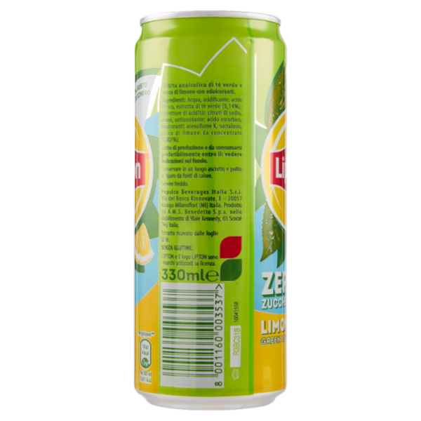 Lipton Limone Green Ice Tea Zero Zucchero 330 ml