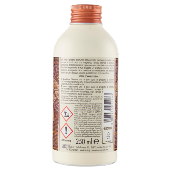 Tesori d'Oriente Byzantium Profumo Aromatico per Biancheria Rosa Nera e Labdano 250 ml