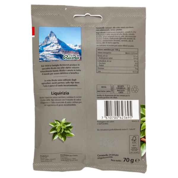 Ricola Liquirizia 70 g