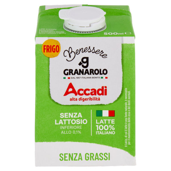 Granarolo Benessere Accadì Senza Lattosio Senza Grassi 500 ml