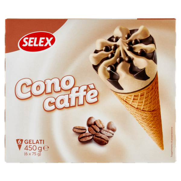 Selex 6 Coni di Gelato Caffè 450 g