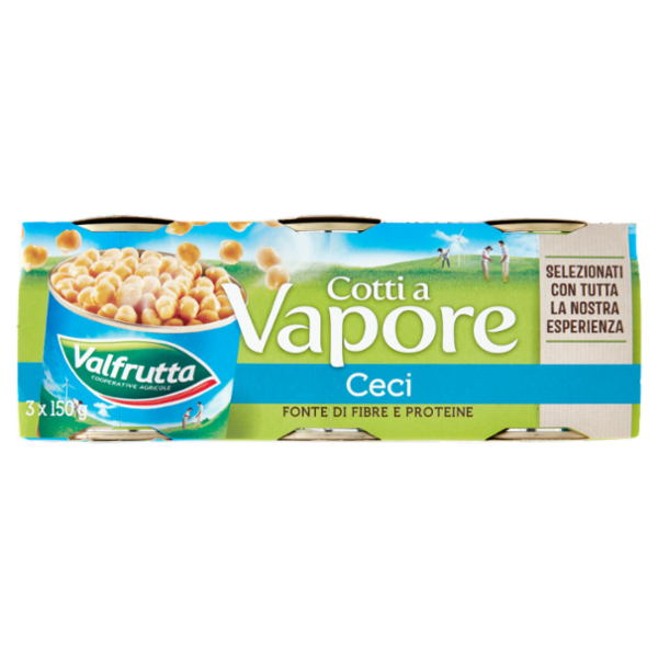 Valfrutta Cotti a Vapore Ceci 3 x 150 g