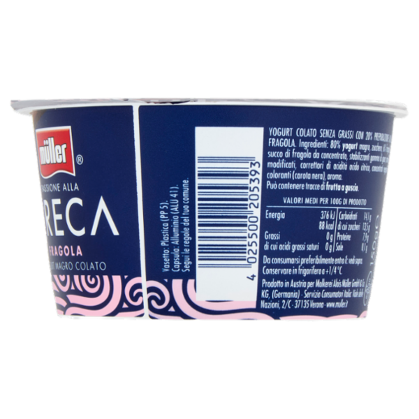 müller Passione alla Greca Yogurt Magro Colato Fragola 150 g