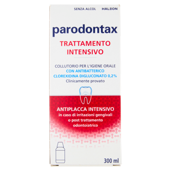 Parodontax Collutorio Clorexidina Trattamento Intensivo, Azione antibatterica e antiplacca 300 ml