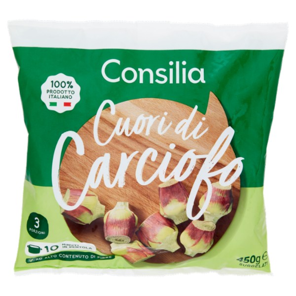Consilia Cuori di Carciofo Interi Surgelati 450 g