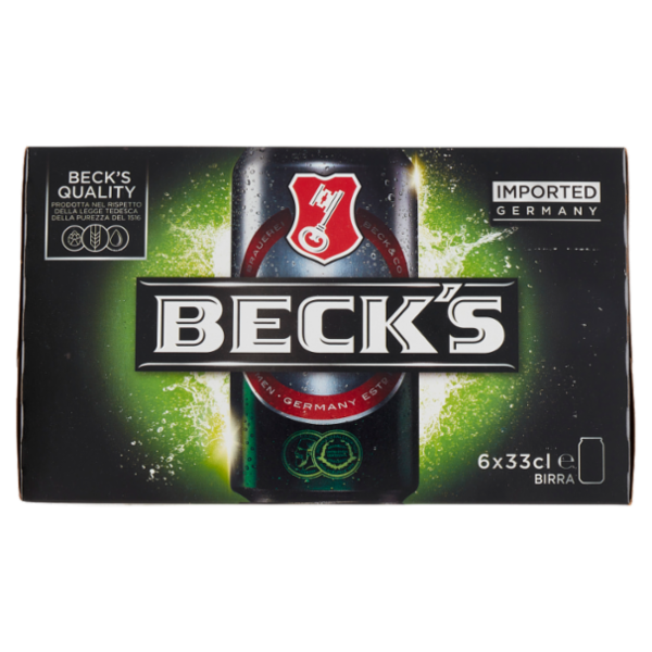 BECK'S Birra pilsner tedesca lattina 6x33cl