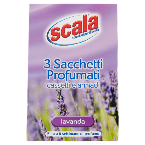 scala Sacchetti Profumati cassetti e armadi lavanda 3 x 7 g
