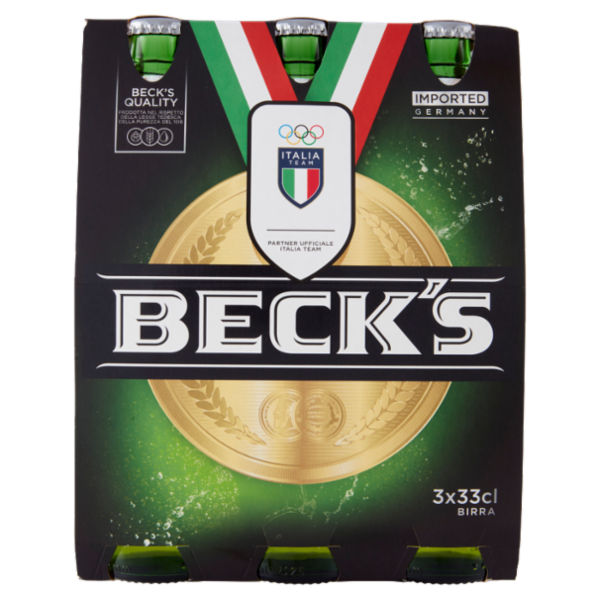 BECK'S - Birra pilsner tedesca Bottiglia - Pacco Olimpiadi 3x33 cl