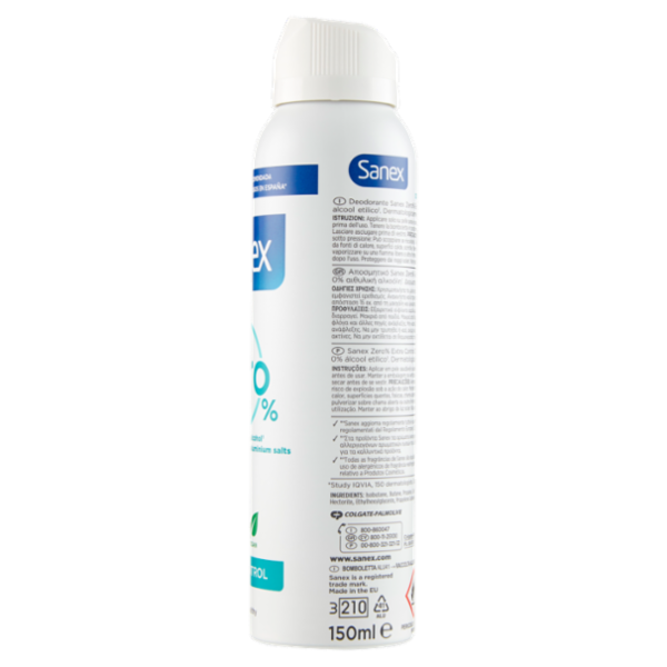 Sanex deodorante spray Zero% Extra Control protezione 48h 150 ml