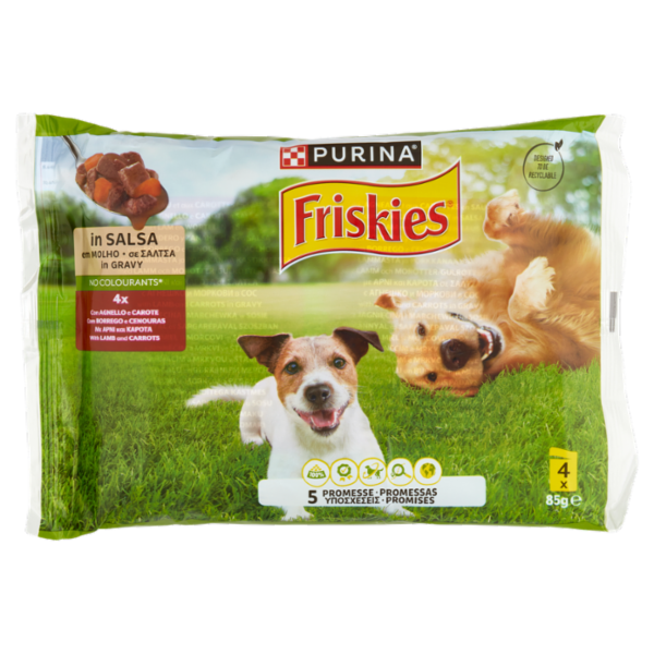 PURINA FRISKIES In Salsa Con Agnello e Carote 4 x 85 g