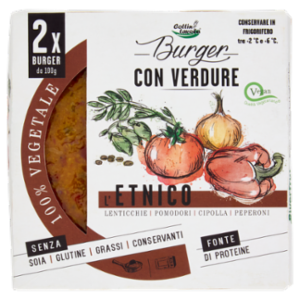 Cottin Tavola 100% Vegetale Burger Con Verdure L'Etnico 2 x 100 g