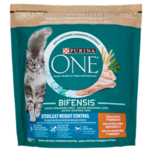 PURINA ONE Bifensis Sterilcat Controllo Del Peso Pollo e Cereali Integrali 1,5 Kg