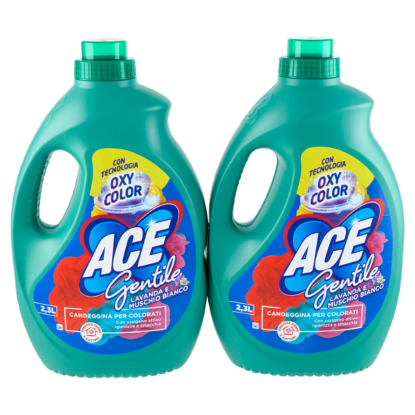 Ace Gentile Lavanda e Muschio Bianco Candeggina per Colorati 2 x 2,3 L