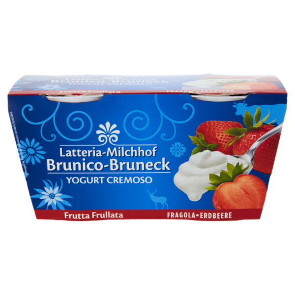 Latteria Brunico Yogurt Cremoso Frutta Frullata Fragola 2 x 125 g