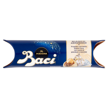 BACI PERUGINA Bianco Cioccolatini Ripieni Al Gianduia e Nocciola Intera Tubo 37,5g