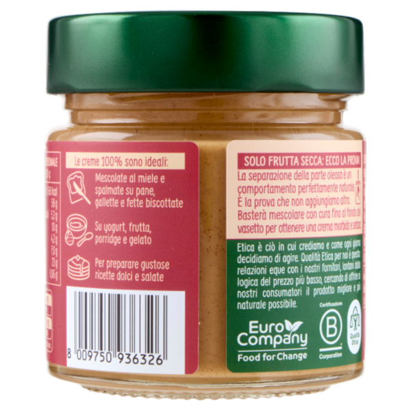 Euro Company 100% Crema Mix di Frutta Secca Bio 175 g