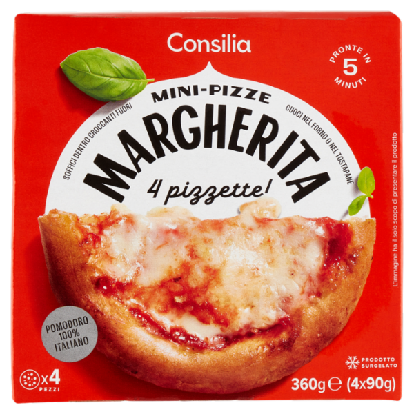 Consilia Pizzette Margherita Surgelate 4x90 g