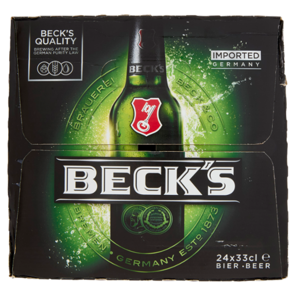 BECK'S Birra pilsner tedesca bottiglia 24x33cl