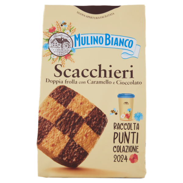 Mulino Bianco Biscotti Scacchieri Frolla con Caramello e Cioccolato 300g