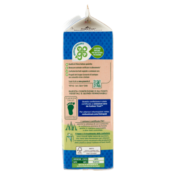 Granarolo Bio Latte Biologico Parzialmente Scremato 1 L