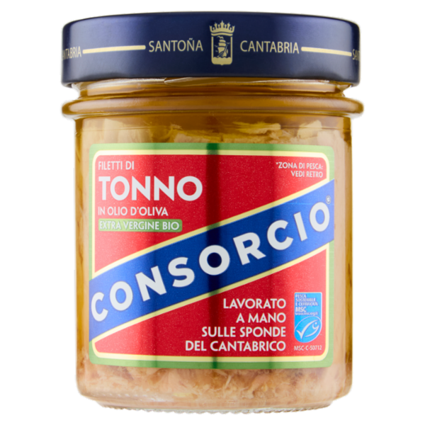 Consorcio Filetti di Tonno in Olio di Oliva Extra Vergine Bio 180 g