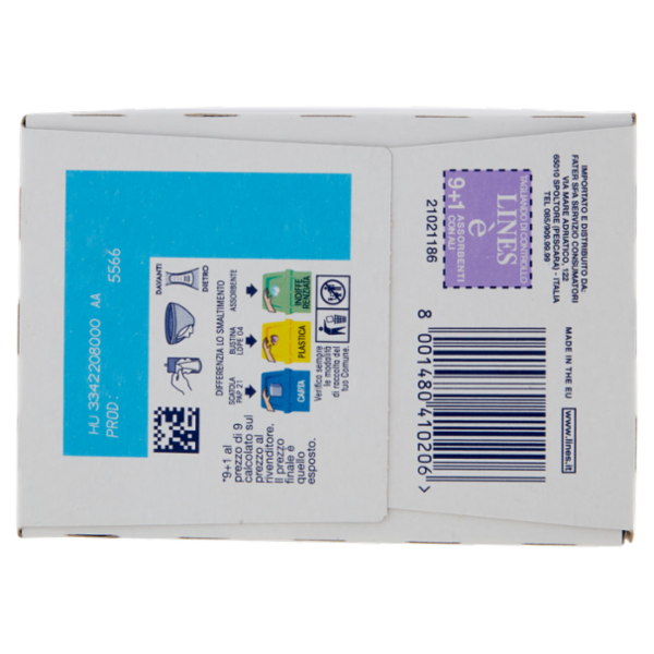 Lines è Cotone giorno con ali 9 + 1 pz