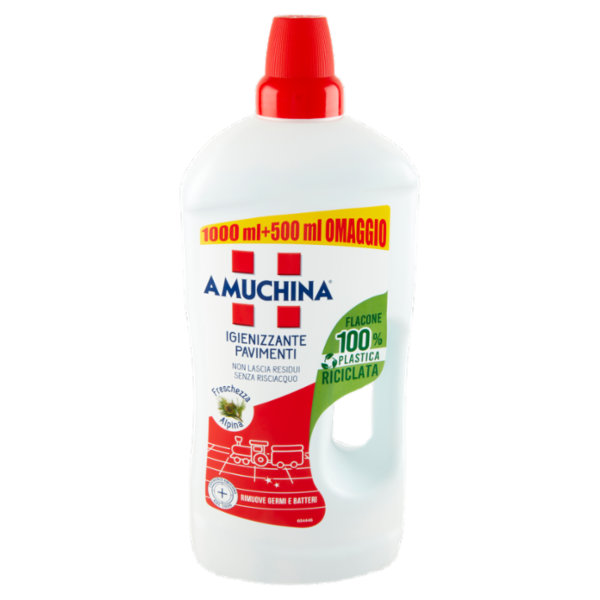 Amuchina Igienizzante Pavimenti Freschezza Alpina 1000 + 500 ml